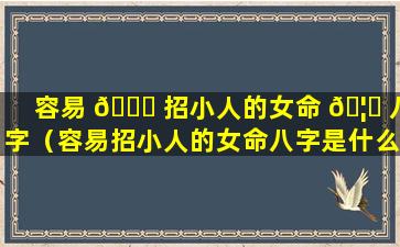 容易 🐎 招小人的女命 🦟 八字（容易招小人的女命八字是什么）